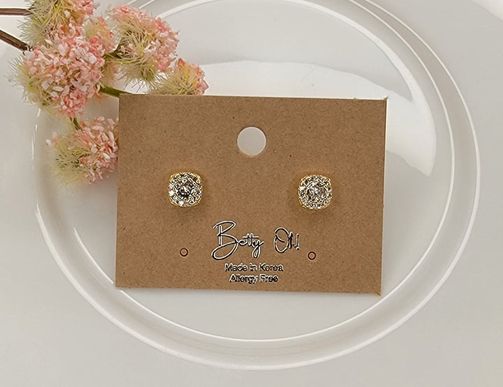 Square Shape Cubic Zirconia Earrings