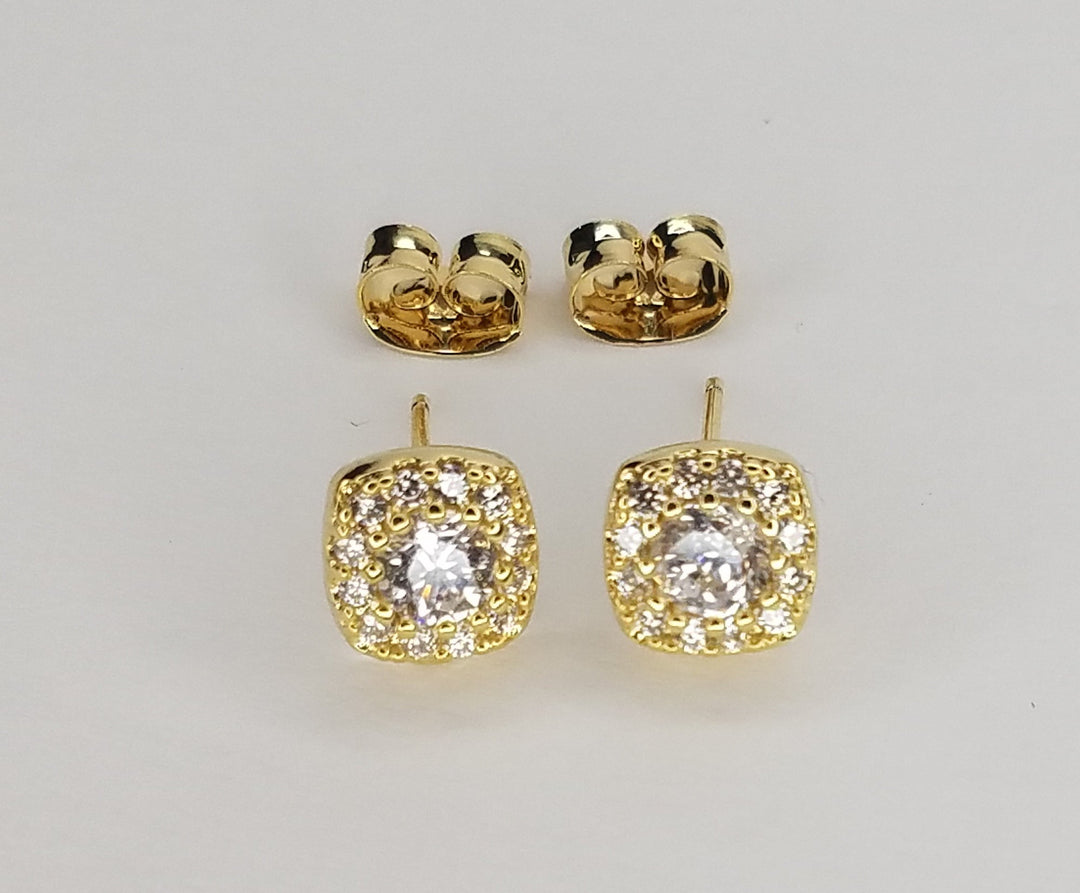 Square Shape Cubic Zirconia Earrings
