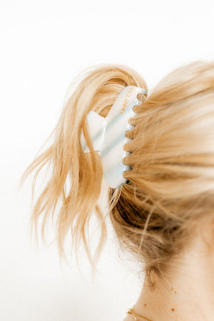 Hair Clip - Mimi - Blue Stripes