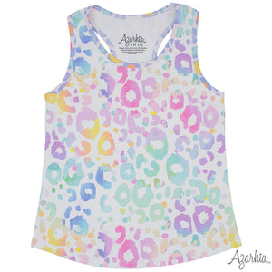 Racer Back Tank Pastel Leopard