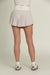 Bone 2-Toned Tiered Pleated Tennis Skirt