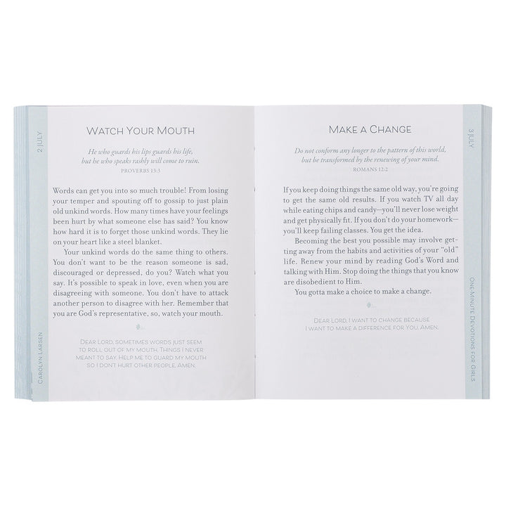 One-Minute Devotions for Girls