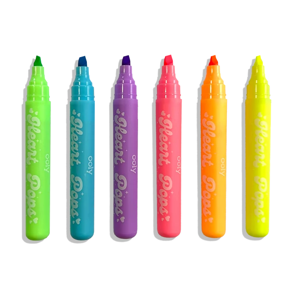 Heart Pops Neon Highlighters (Set of 6)
