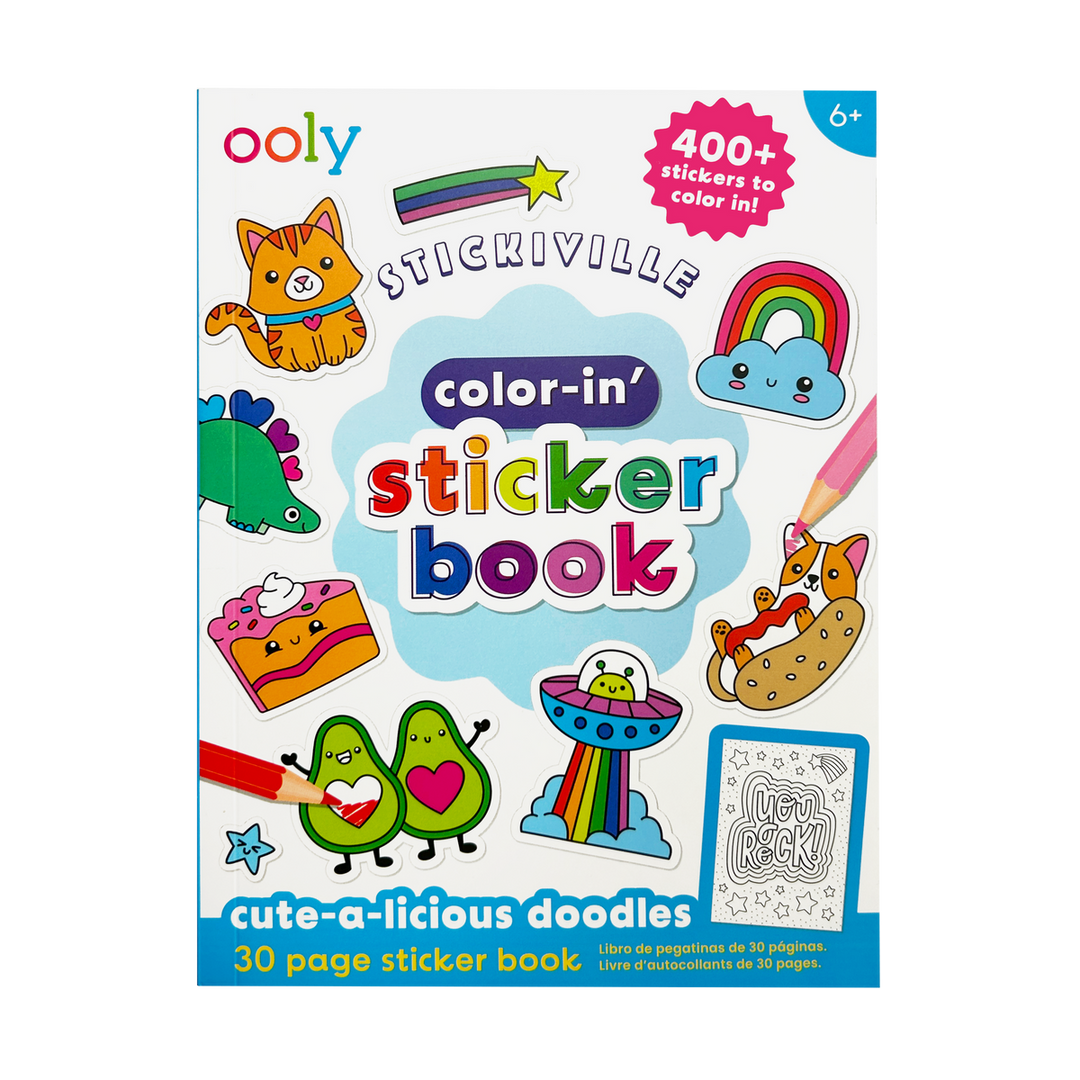 Stickiville: Color-in Sticker Book (Cute-A-Licio)