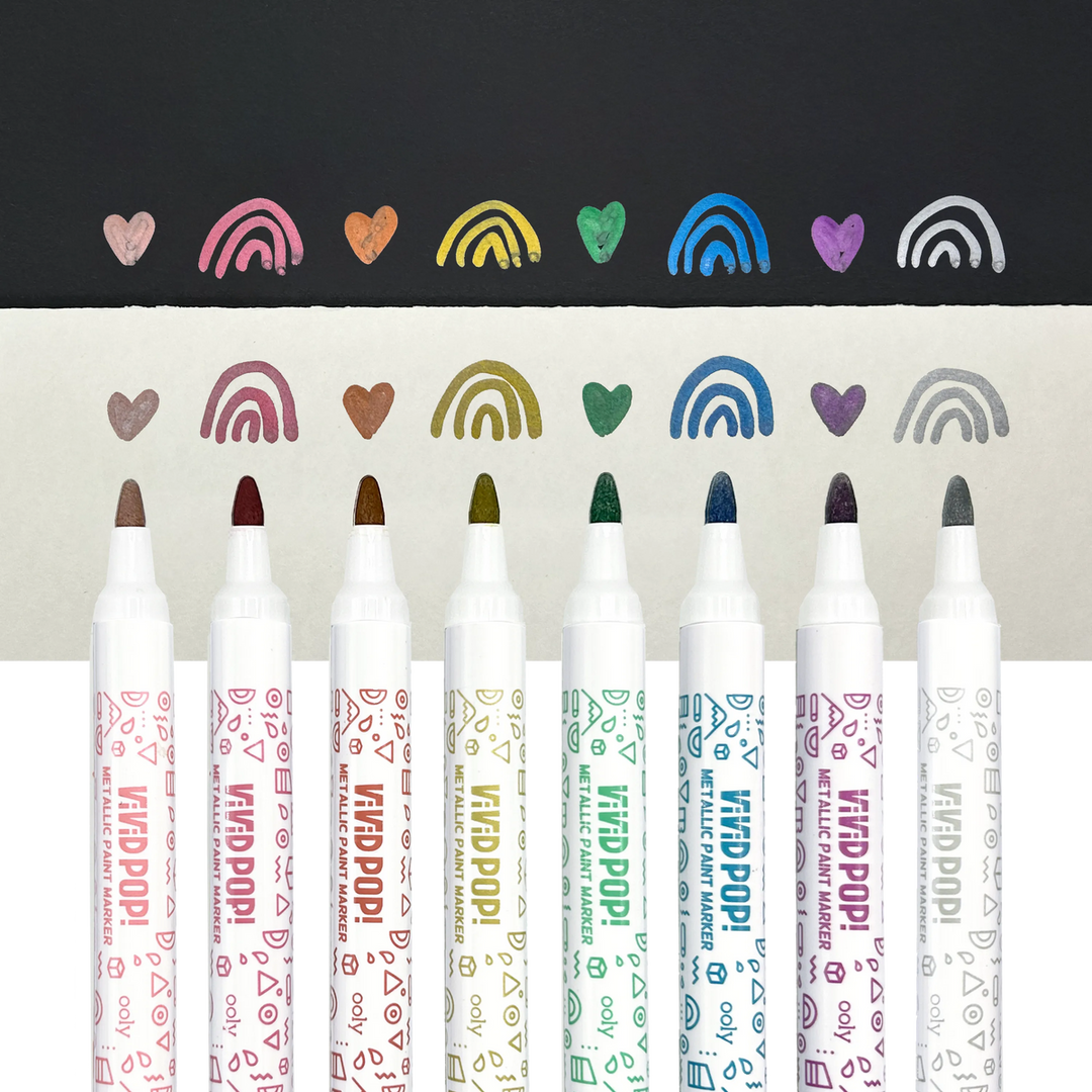 Vivid Pop! Opaque Water-Based Paint Markers - Metallic