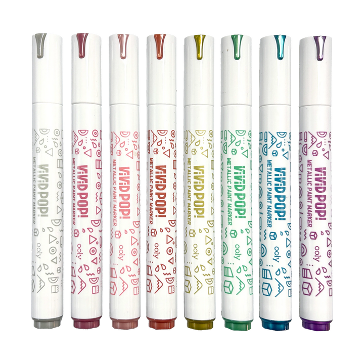 Vivid Pop! Opaque Water-Based Paint Markers - Metallic