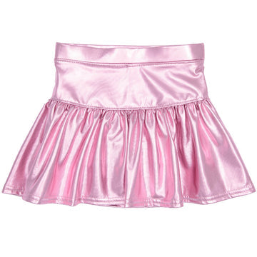 Light Pink Metallic Skort