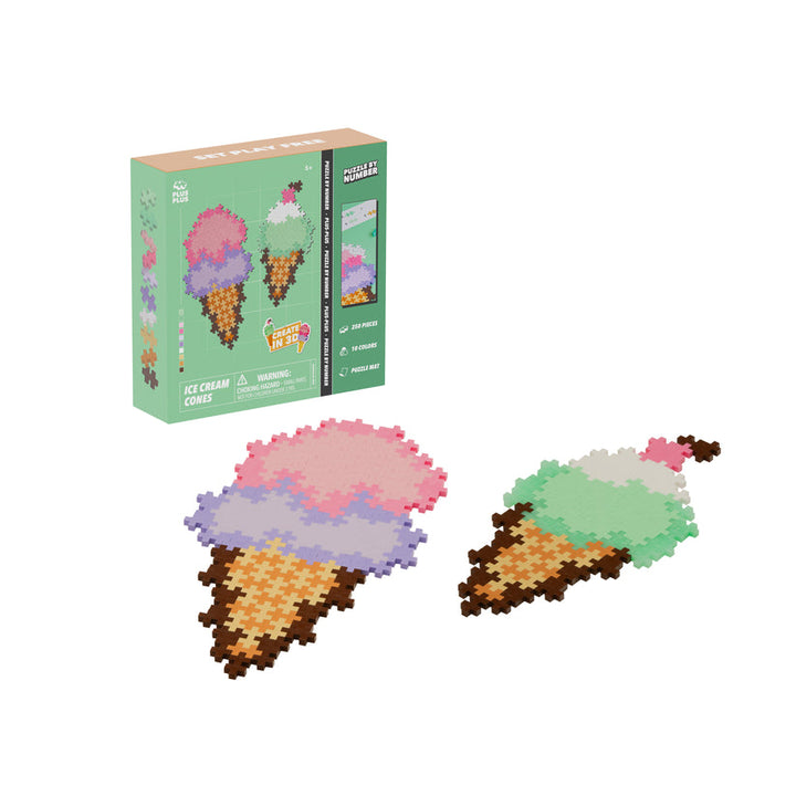 Puzzle by Number - 250 Pieces - Ice Cream Cones