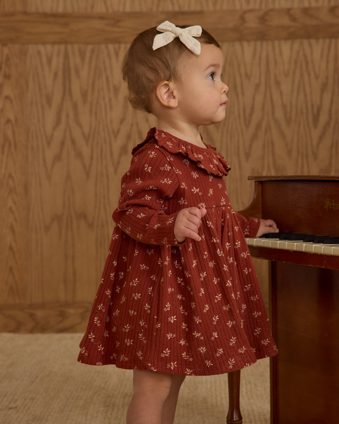 Ruffle Collar Dress - Ruby Ditsy