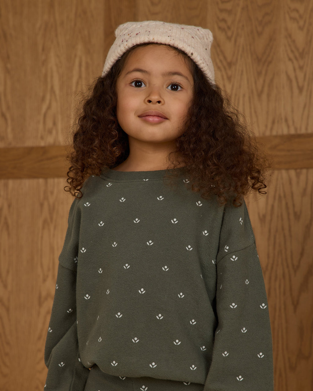 Spongey Knit Set - Evergreen Ditsy