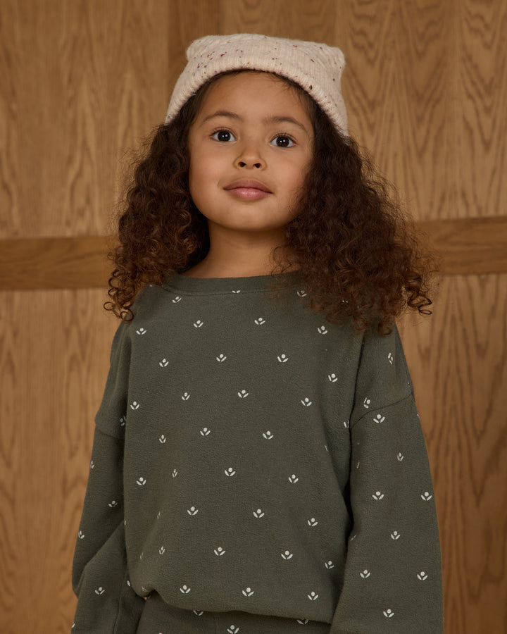 Spongey Knit Set - Evergreen Ditsy