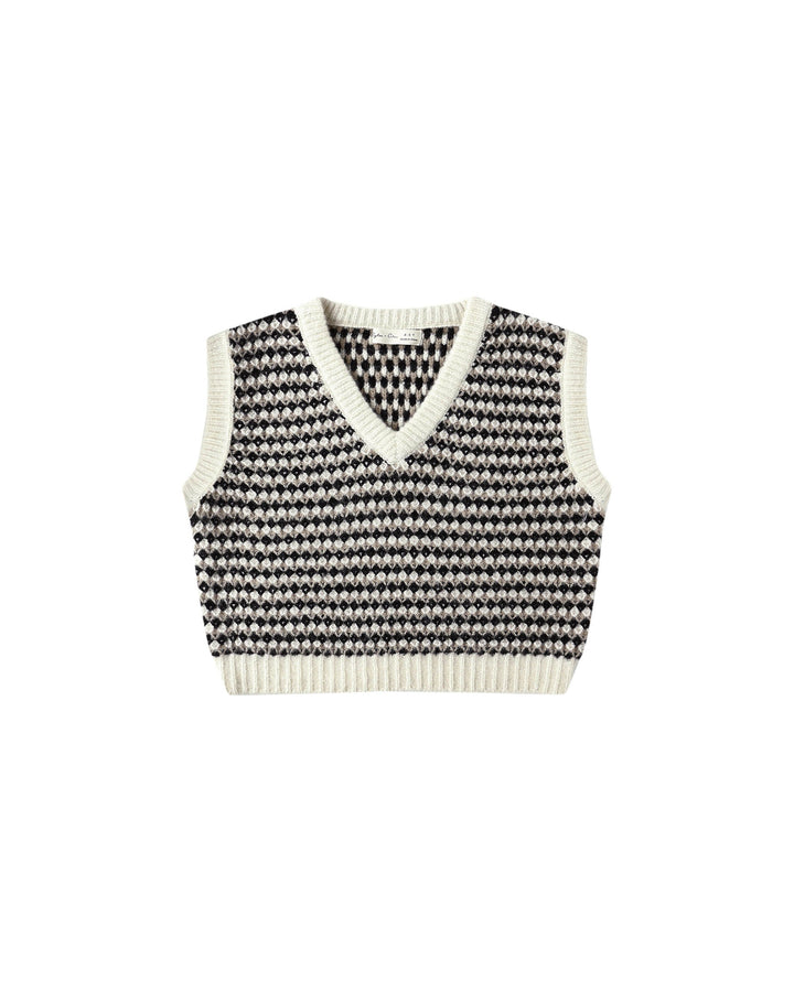 Sweater Vest - Black Speckle