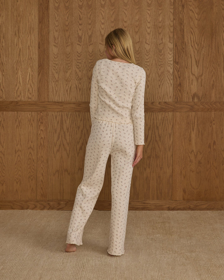 Ribbed Lounge Set - Natural Ditsy