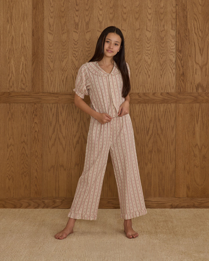 Ruffle Pajamas - Candy Cane Stripe