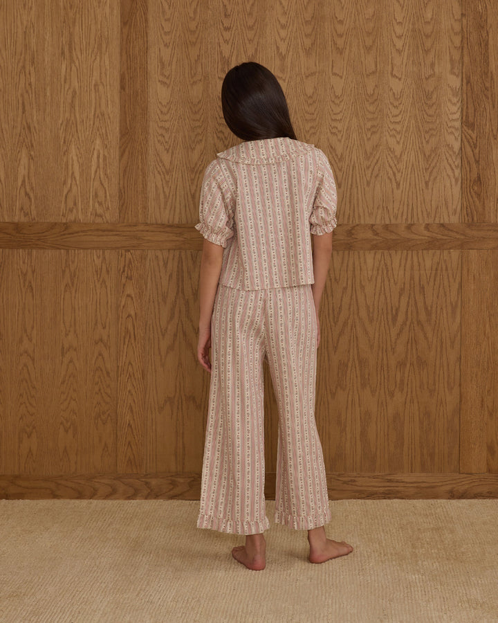 Ruffle Pajamas - Candy Cane Stripe