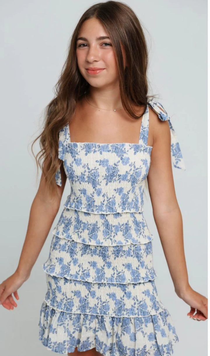 Reine Dress in Blue Riverie