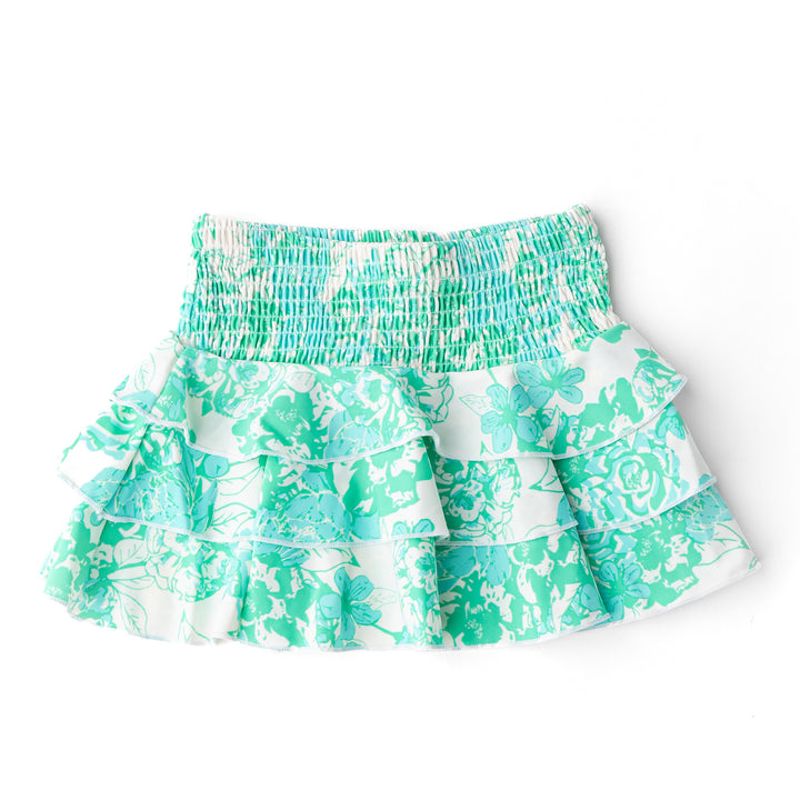 Charming Rose Girls Smocked Ruffle Active Skirt