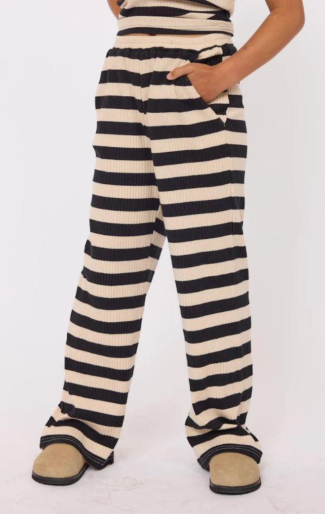 Tween Soul Sisters Striped Rib Pants