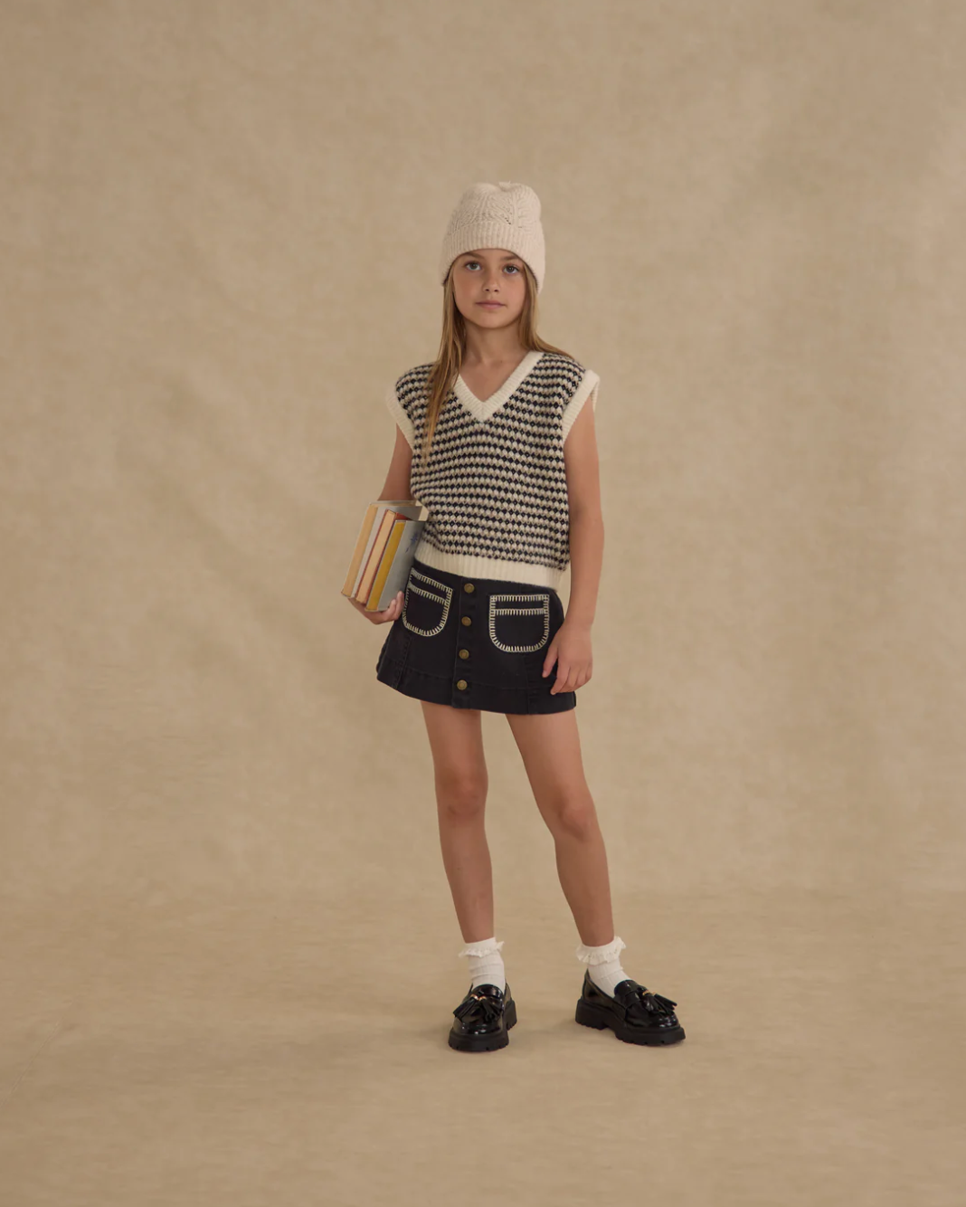 Sweater Vest - Black Speckle