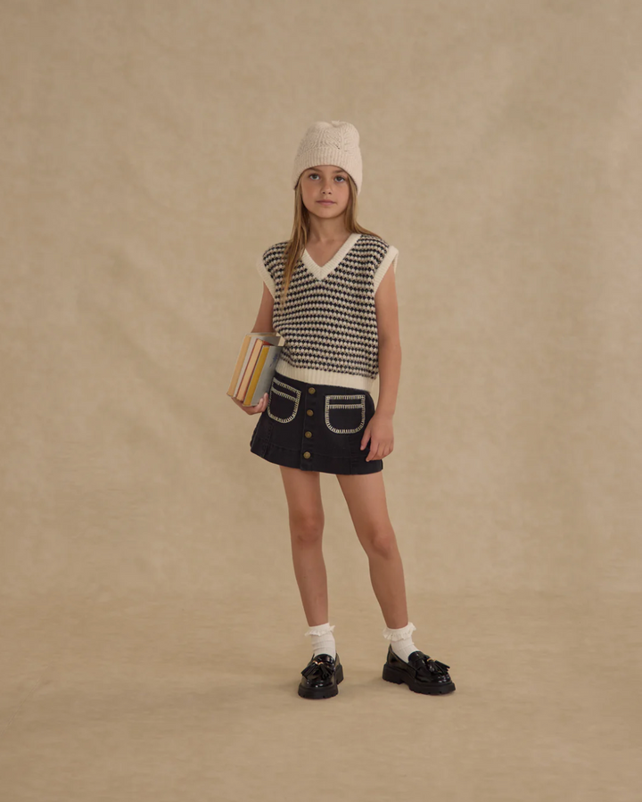 Sweater Vest - Black Speckle