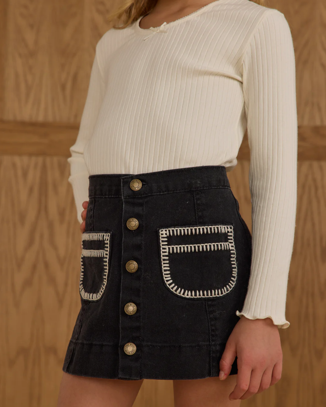 Denver Mini Skirt - Washed Black