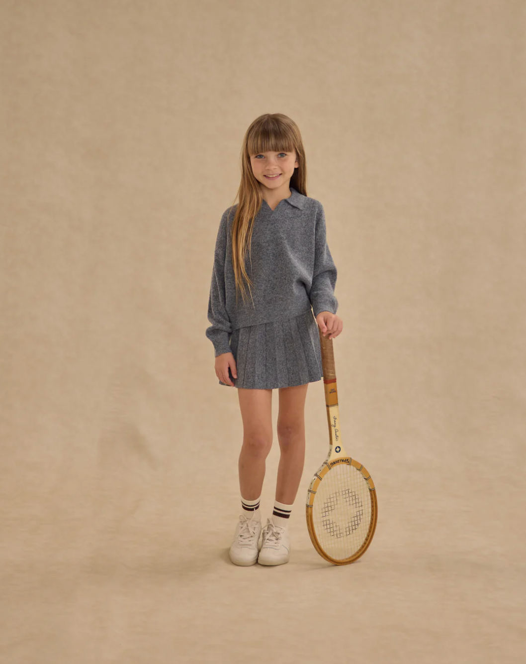 Collared Sweater - Heathered Grey