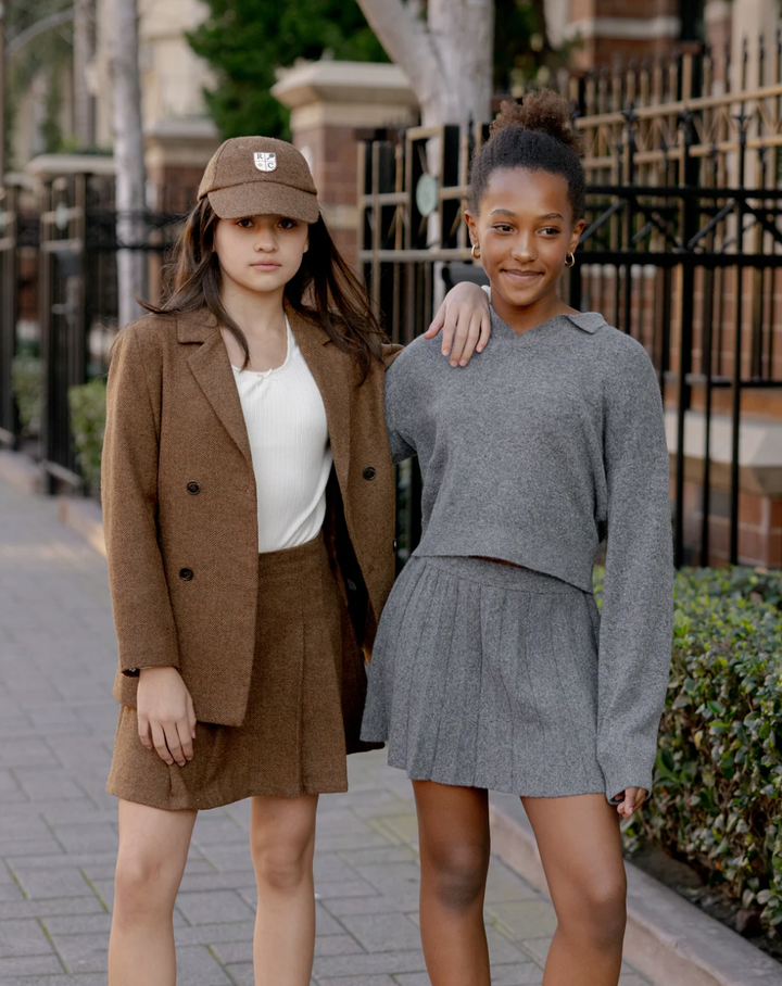 Collared Sweater - Heathered Grey