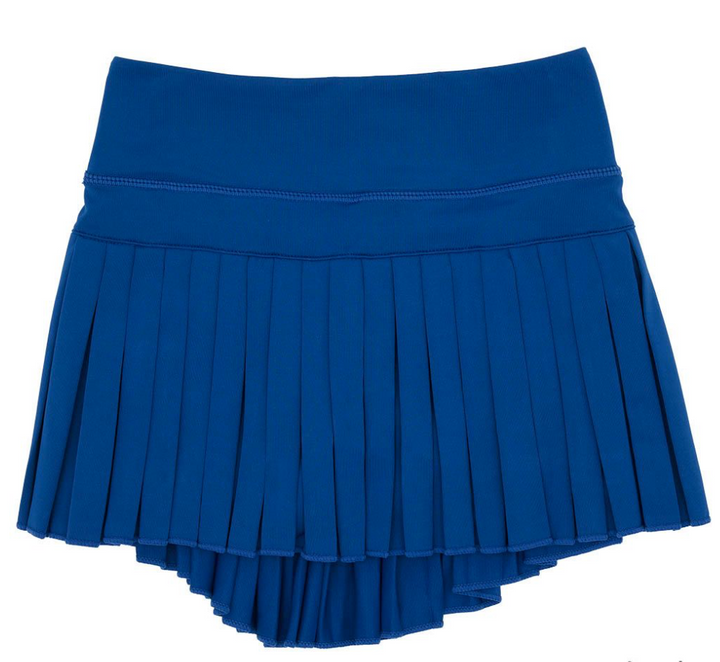 Mini Pleated Skort in Solid Royal
