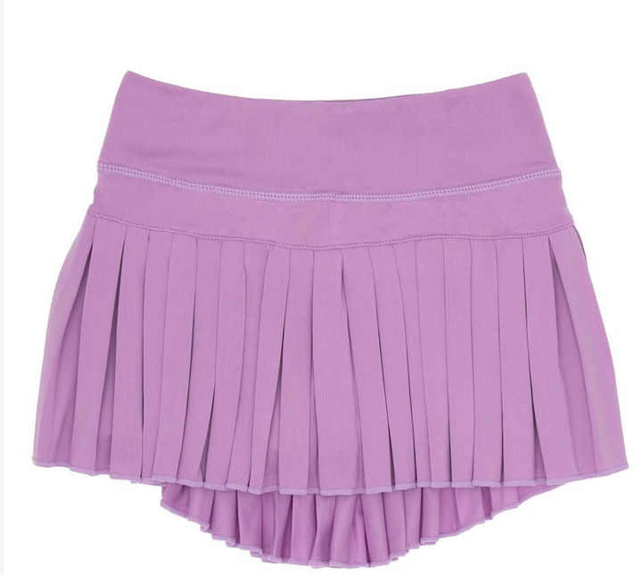 Mini Pleated Skort in Solid Lavender