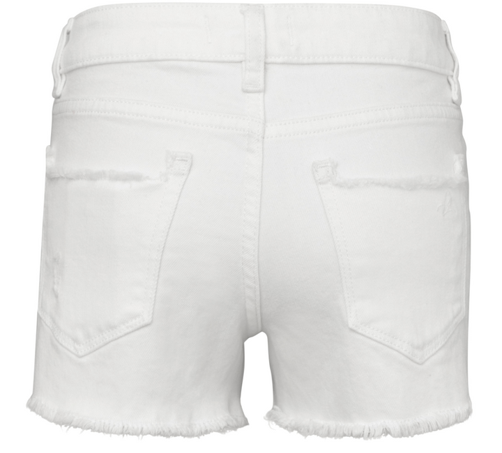 Lucy Short Cut Off Jean Shorts in Wilshire White