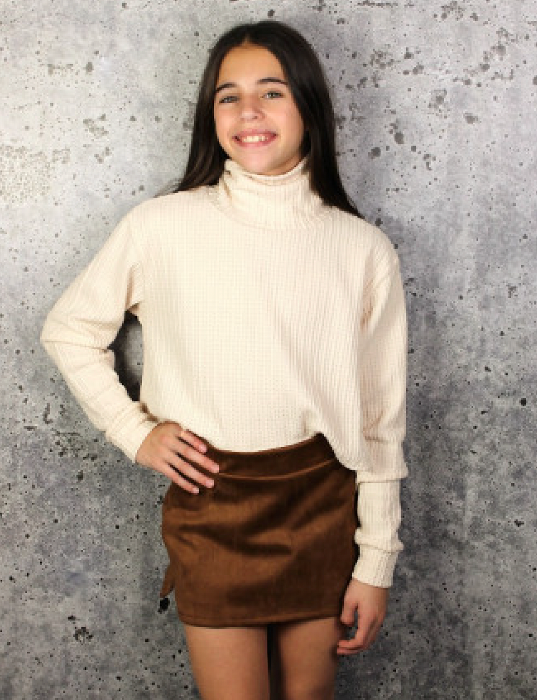 Suede skort