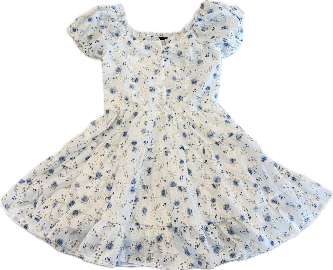 Multi Blue Eyelet Dress S Multi Blue Eyelet Dress S