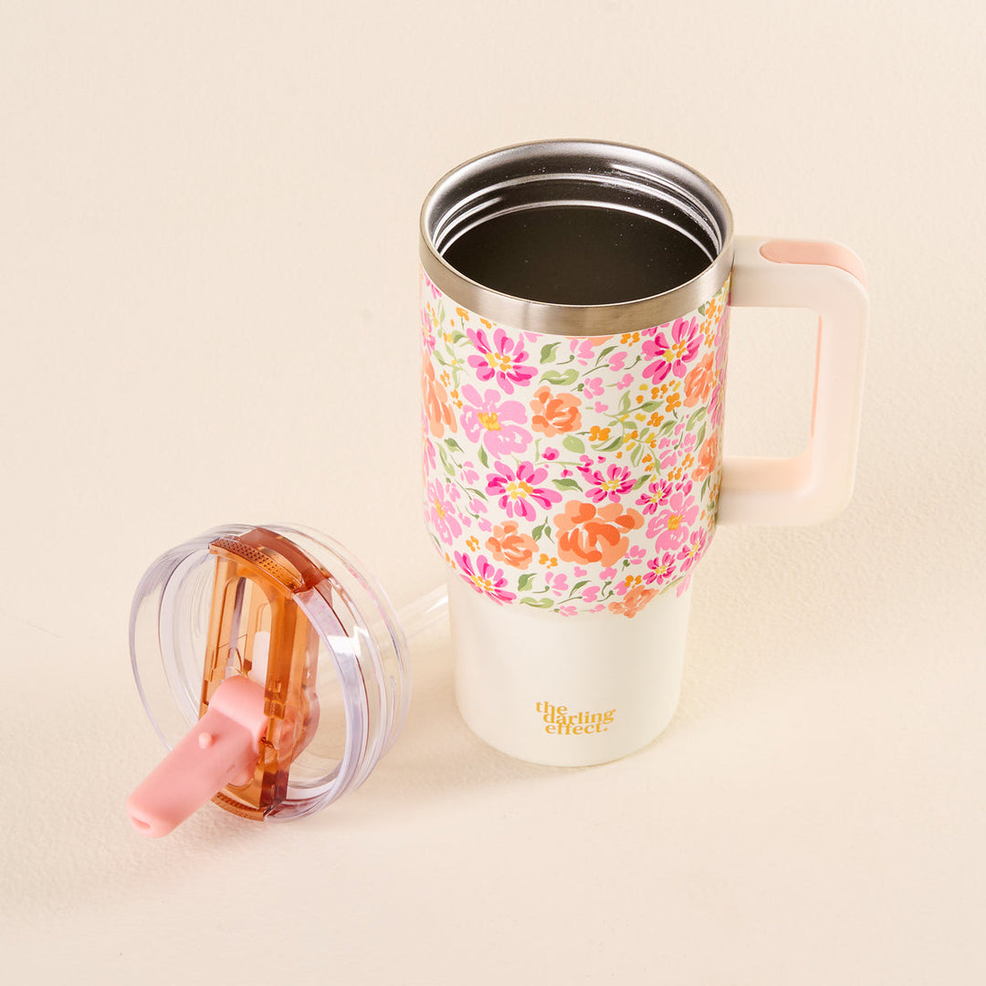 20oz Lifestyle Flip Straw Tumbler - Secret Garden Pink