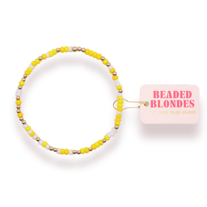 Yellow and White Sprinkle Bracelet