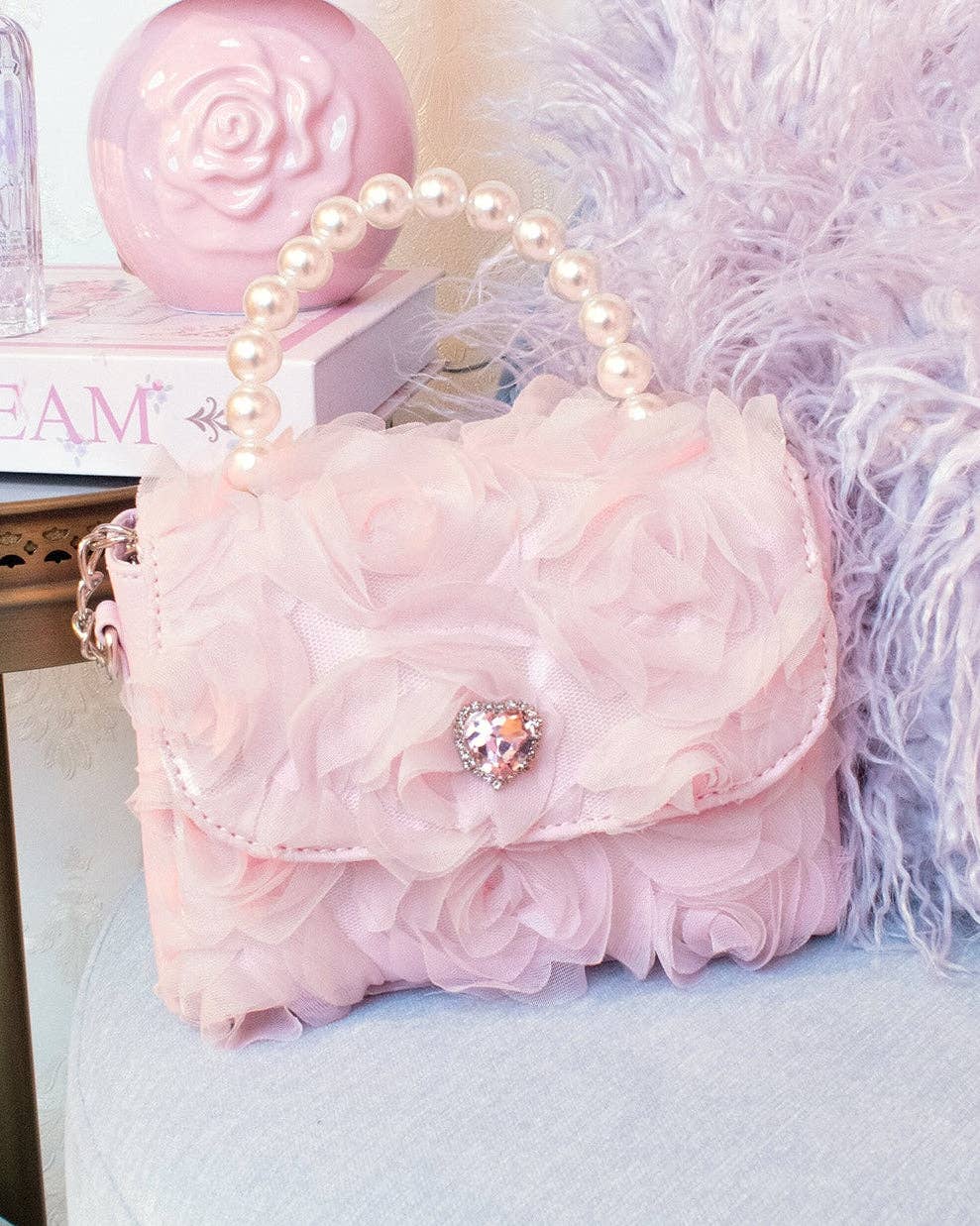 Rosette Top Handle Mini Bag