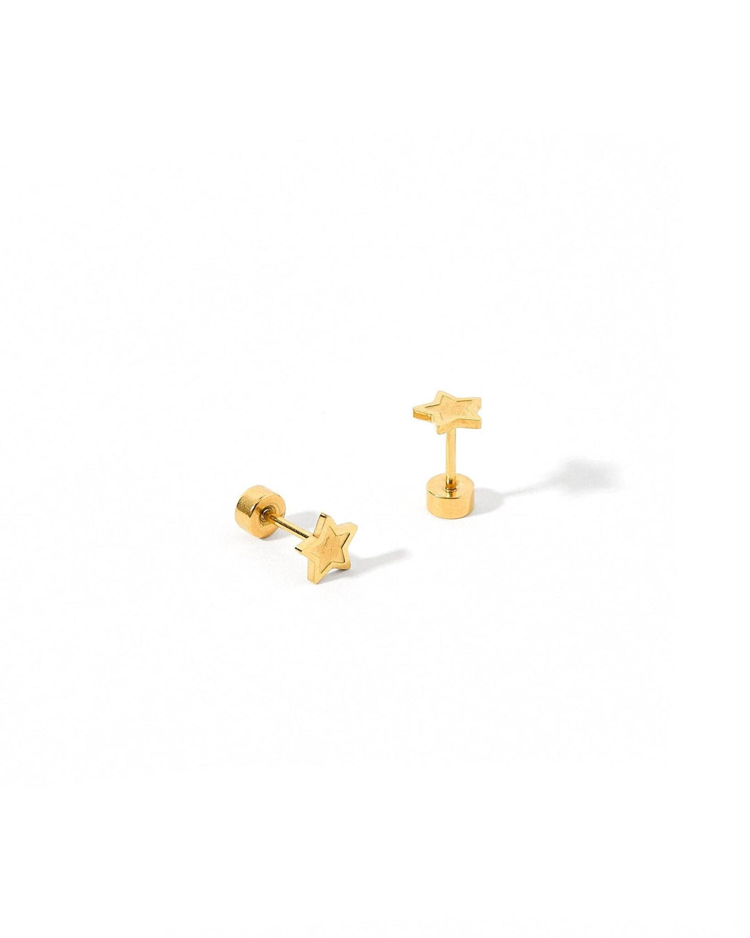 Screwback Stud Earrings - Lennon Star Gold