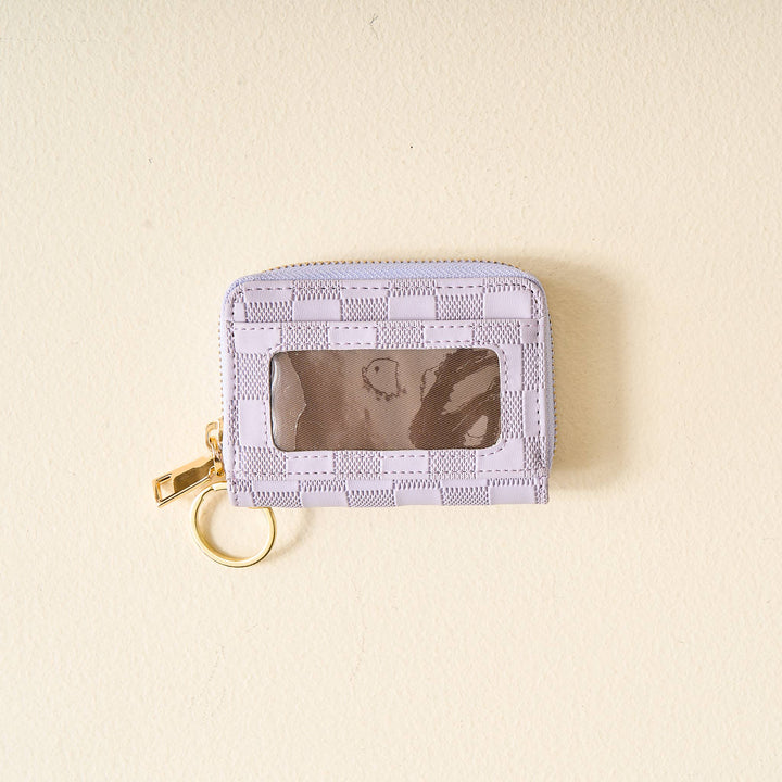 Zip Around Wallet-Periwinkle Check