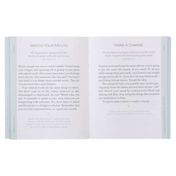 One-Minute Devotions for Girls