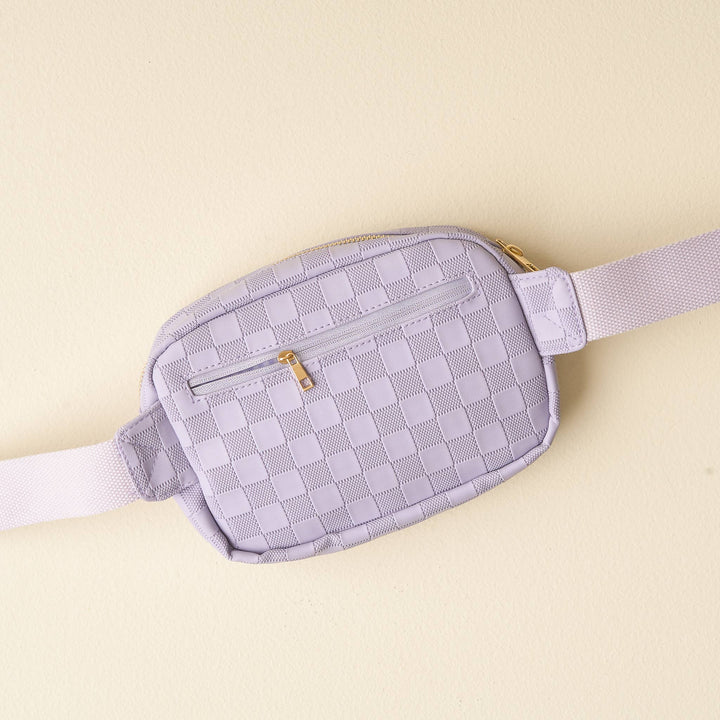 Urban Check Belt Bag-Periwinkle