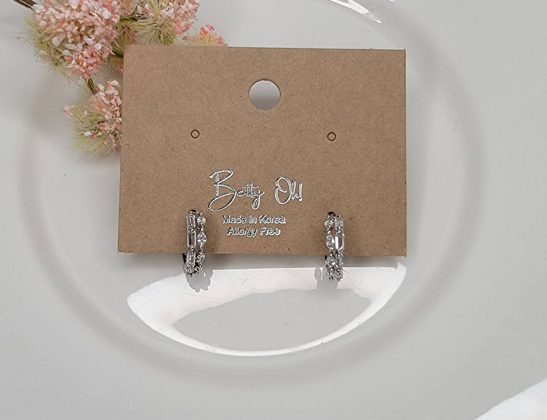 Double Layered Cz Hoop: GOLD - JY51