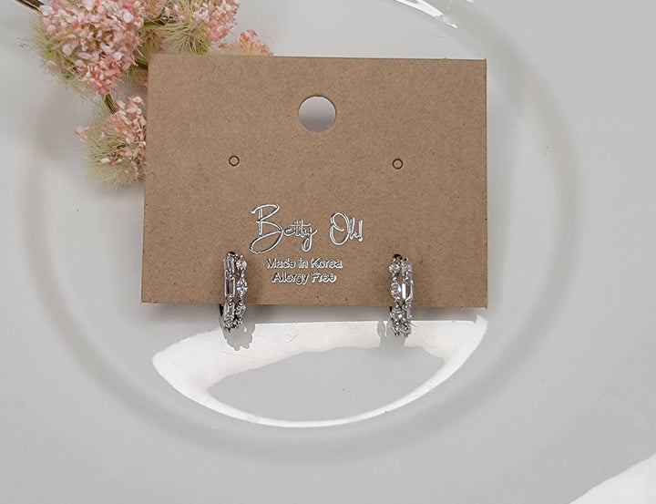 Double Layered Cz Hoop: GOLD - JY51
