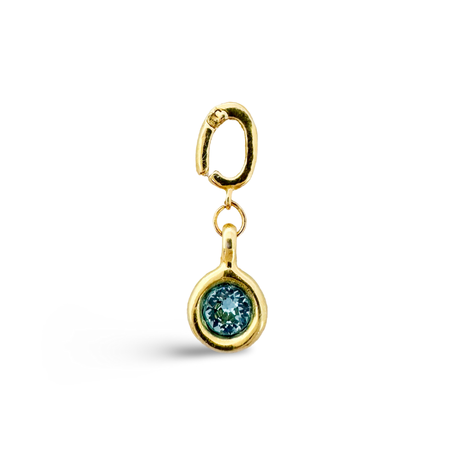 Birthstone Classic Gold Charms: October - Pink Tourmaline