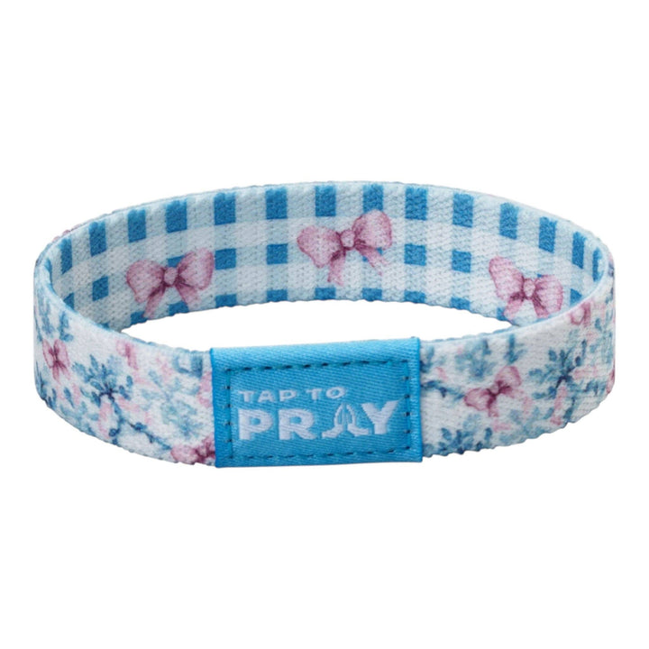 Tap To Pray® Wristband – Blue Belle: Small