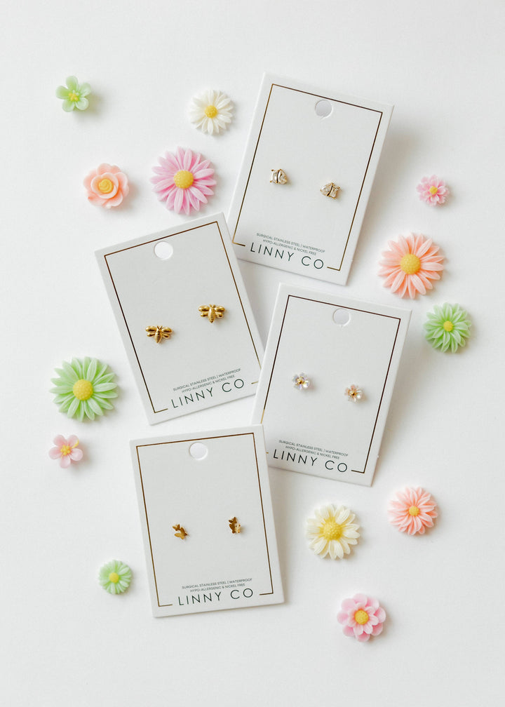 Screwback Stud Earrings - Lark Butterfly