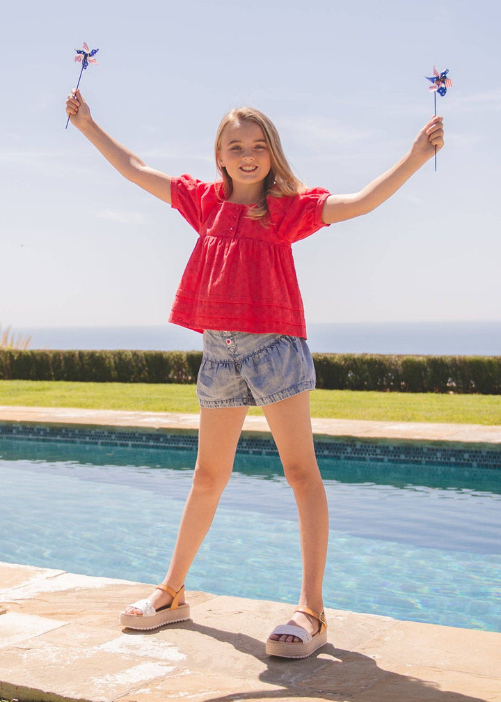 Strawberry Fields Top: Strawberry Red