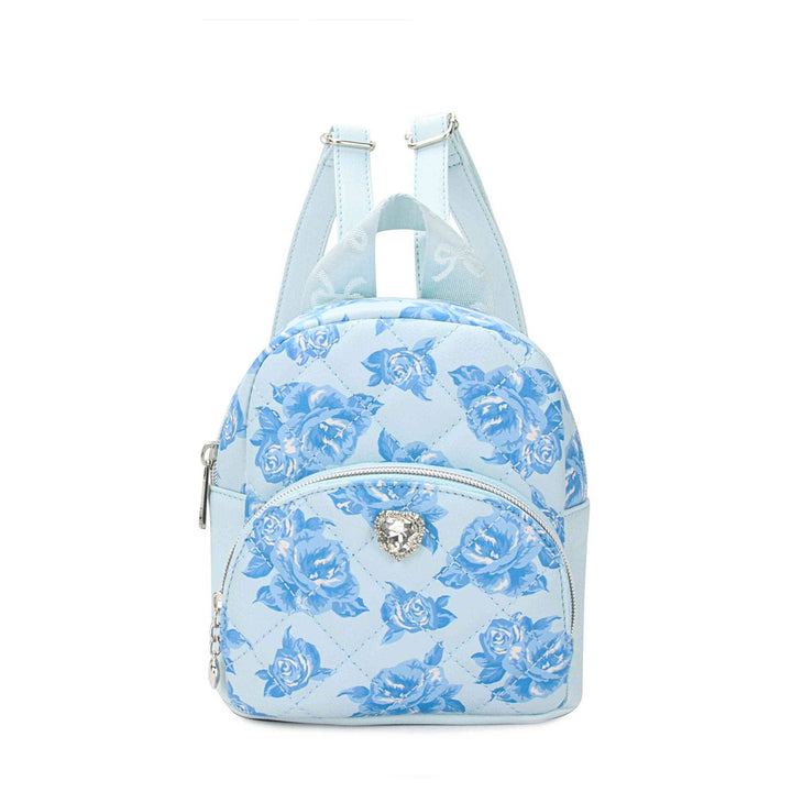 Quilted Rose Printed Micro Mini Backpack: Lollipop