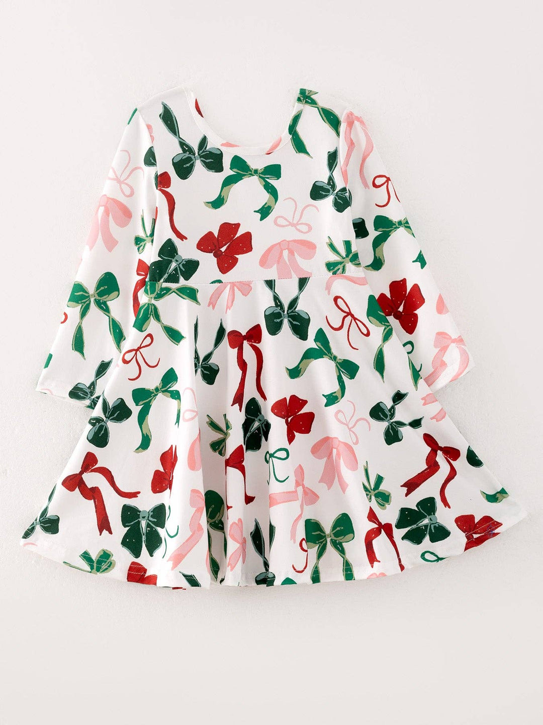 girls bow christmas dress Baby Girl Christmas Fleece Dress, Red Bow Holiday Outfit