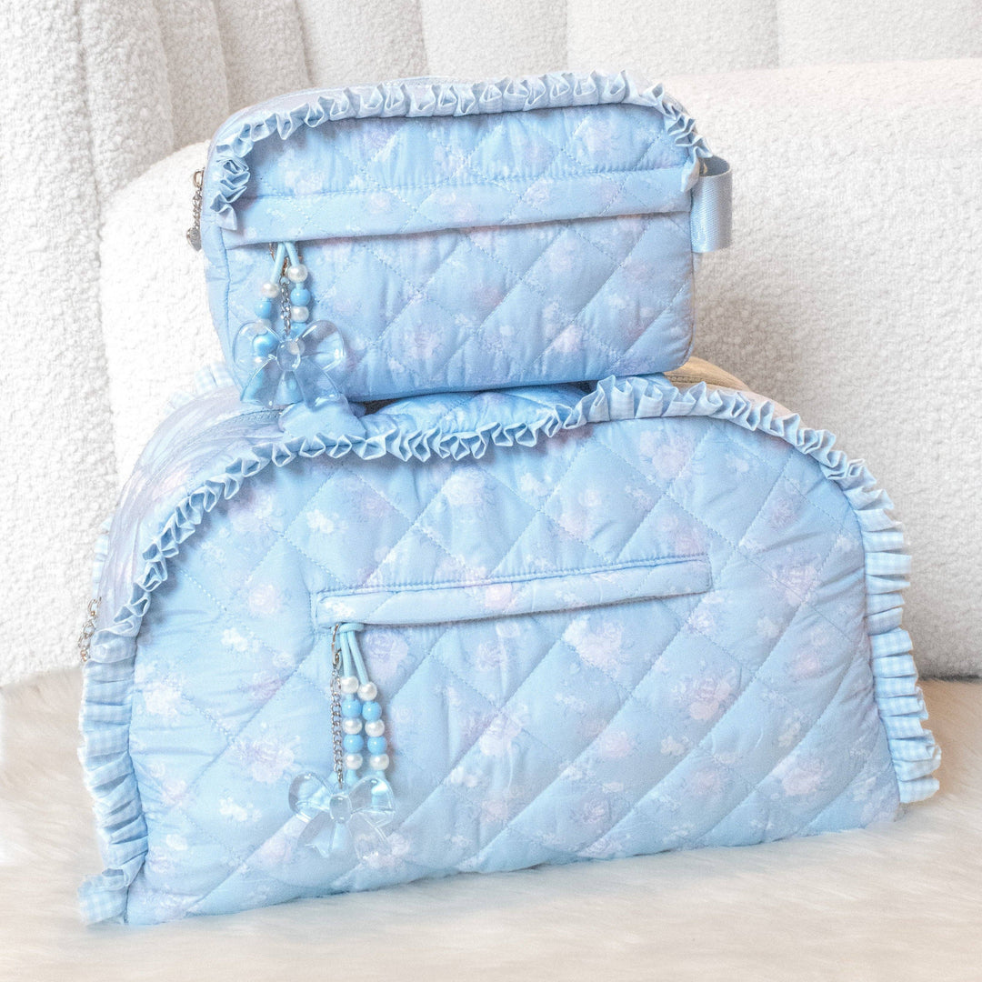 Quilted Floral Printed Medium Duffle Bag