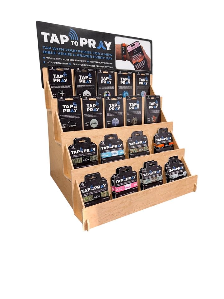 Tap To Pray™ Wristbands - Blue & Pink WWJD: X-Small / WWJD Pink / Blue