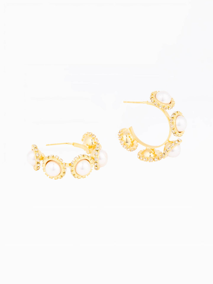 Ophelia Pearl Hoop Earrings